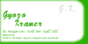 gyozo kramer business card